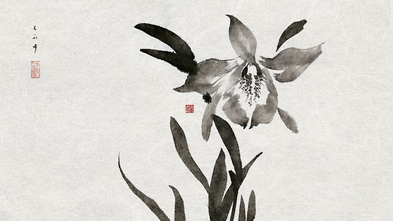 суми-э / Как нарисовать картину в японском стиле /тушью/ Рисовать в монохроме / Каттлея