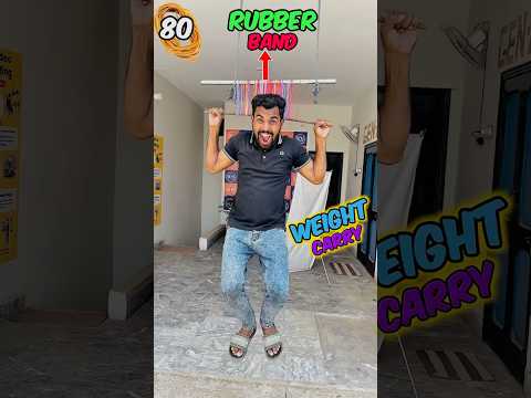 How Many Rubber Band can carry my Weight??🤷‍♂️#shorts