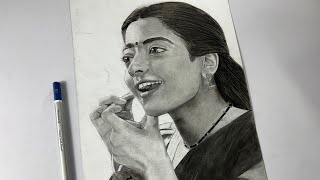 Drawing Rashmika Manndana From Pushpa