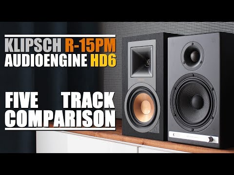 Audioengine HD6 vs Klipsch R-15PM  ||  5 Track Comparison