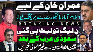 Breaking news about Imran khan from Islamabad high court | PMLN hands up | Afghanistan & China