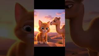 Episode 55 Miro and the Little Camel 🐫 #DreamScreenAI #cat #cute #funny #shorts #viral #desert