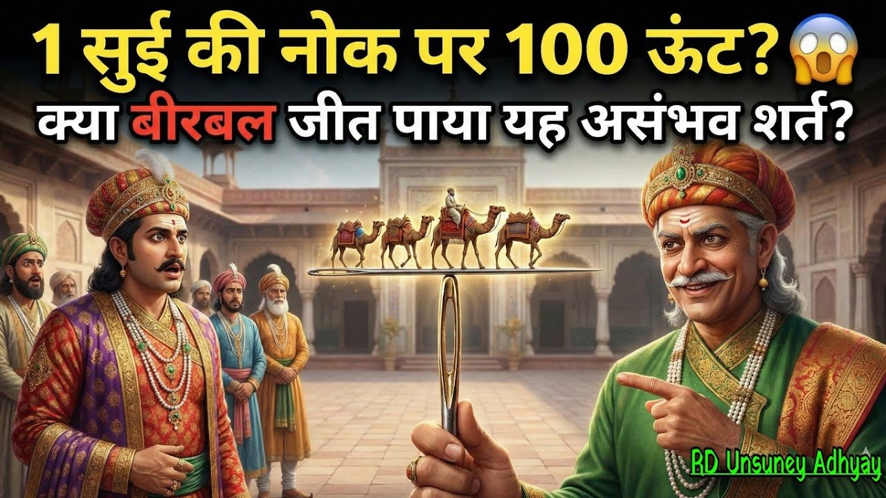 1 सुई की नोक पर 100 ऊंट? 🤔😱🤔 बीरबल ने किया असंभव चमत्कार | Akbar Birbal Story | birbal ka chamatkar 