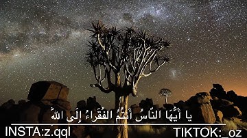 صوت جميل(يا ايها الناس انتم الفقراء الى الله)ترتيل من سورة فاطر بصوت الشيخ ياسر الدوسري