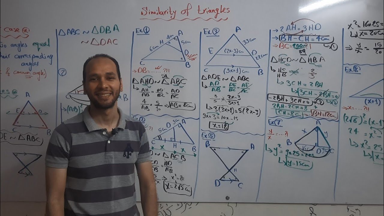 Similarity of Triangles | 1 ثانوى | Geometry - ماث أولى ثانوى لغات الترم الأول