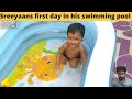 Sreeyaan! First time in the swimming pool | Cute reactions! MUST WATCH #ESKI #swimmingpool