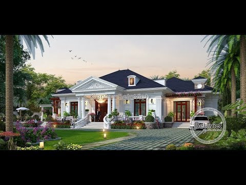 Video Những mẫu nhà vườn 1 tầng đẹp - Biệt thự 1 tầng - youtube