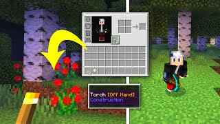mudah.. CARA MEMEGANG TORCH di tangan kiri Minecraft AUTO TERANG semua cuy screenshot 5
