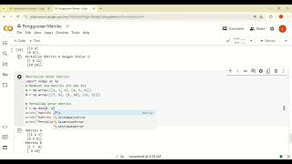 Perkalian Matriks dengan NumPy