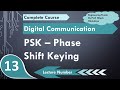 Phase Shift Keying PSK (definition, waveform, Bandwidth, Multi level PSK, Modulation & Demod)
