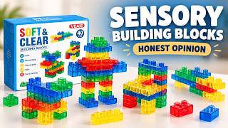 40 Pcs Sensory Soft Building Blocks for Kids, Squishy Stacking Toy,Montessori Squeezable, Stretchabl screenshot 5