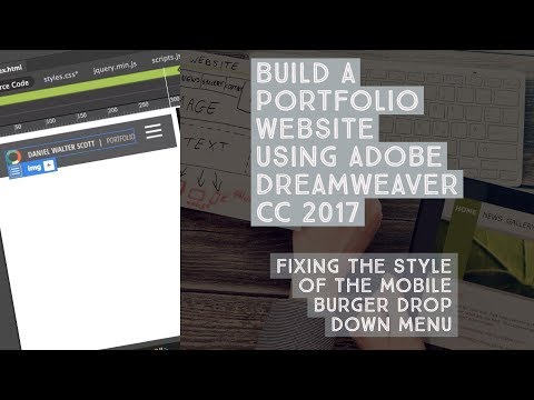 Fixing the style of the mobile burger drop down menu - Dreamweaver Templates [17/38]