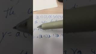 Writing a cubic function given zeros.