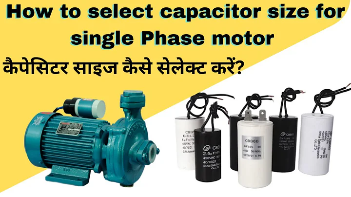 how to select starting capacitor | how to select capacitor size and rating for motor