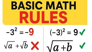 8 Math Mistakes You MUST Stop Making! (Simple Rules Explained)