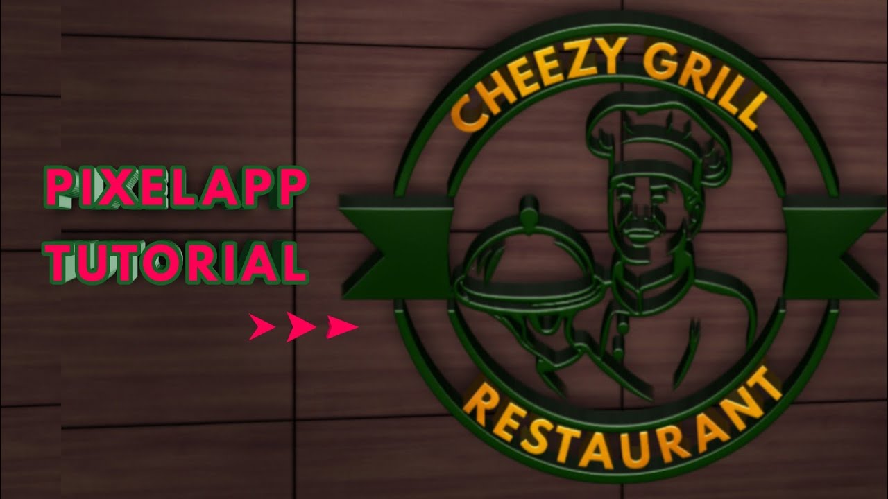 Restaurant logo design on Smartphone/pixellap tutorial