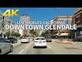 GLENDALE - Driving Downtown Glendale, Los Angeles, California, USA, 4K UHD