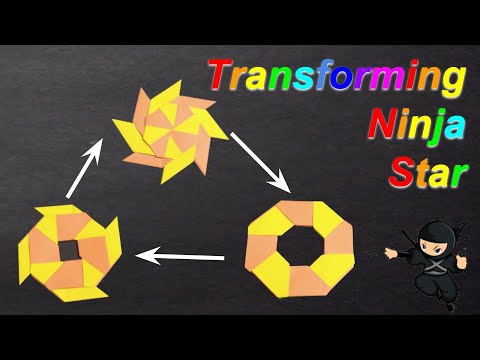 Easy Origami Transforming Ninja Star | Origami Ninja Star