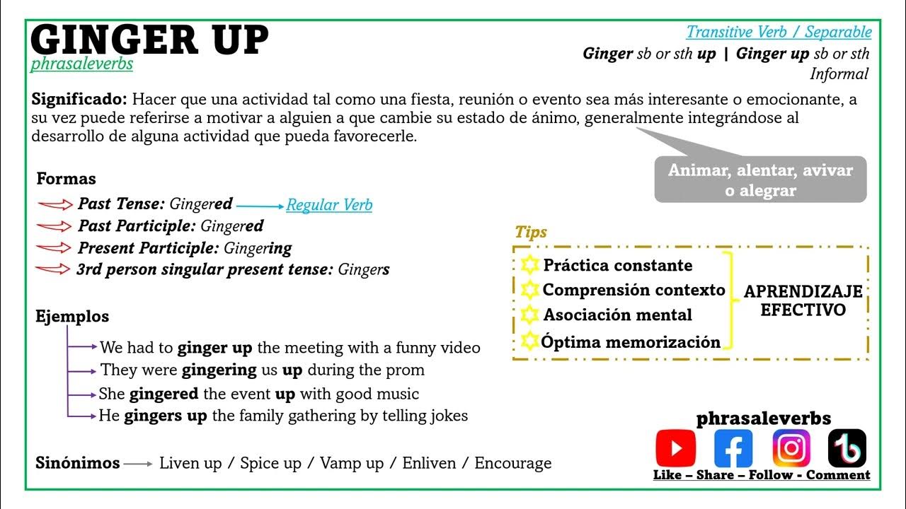 Phrasal Verb Ginger up YouTube