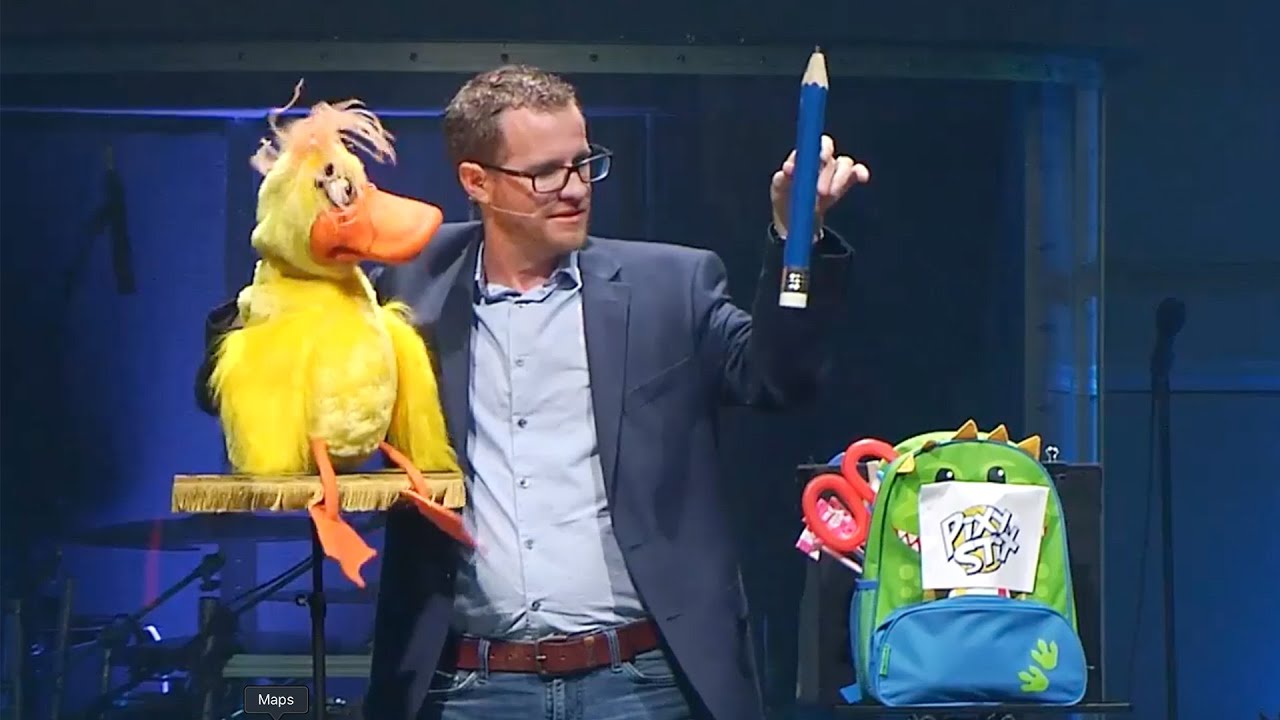 Back To School with Chuck the Duck and His Backpack full of crazy supplies