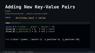 Using Dictionary  in python Ch06 Video