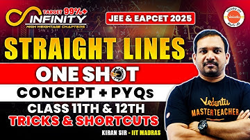 Straight Lines - One Shot | Concept + PYQs | Class 11 & 12 | JEE & EAPCET 2025 | AP&TS | Kiran Sir
