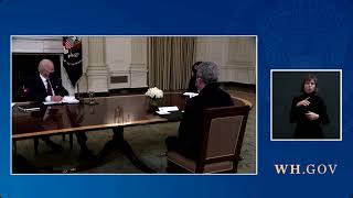 American Rescue Plan roundtable discussion with President Joe Biden
