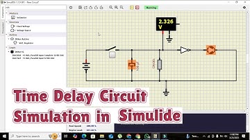 simulation of time delay circuit in simulide | simplest time delay circuit simulation