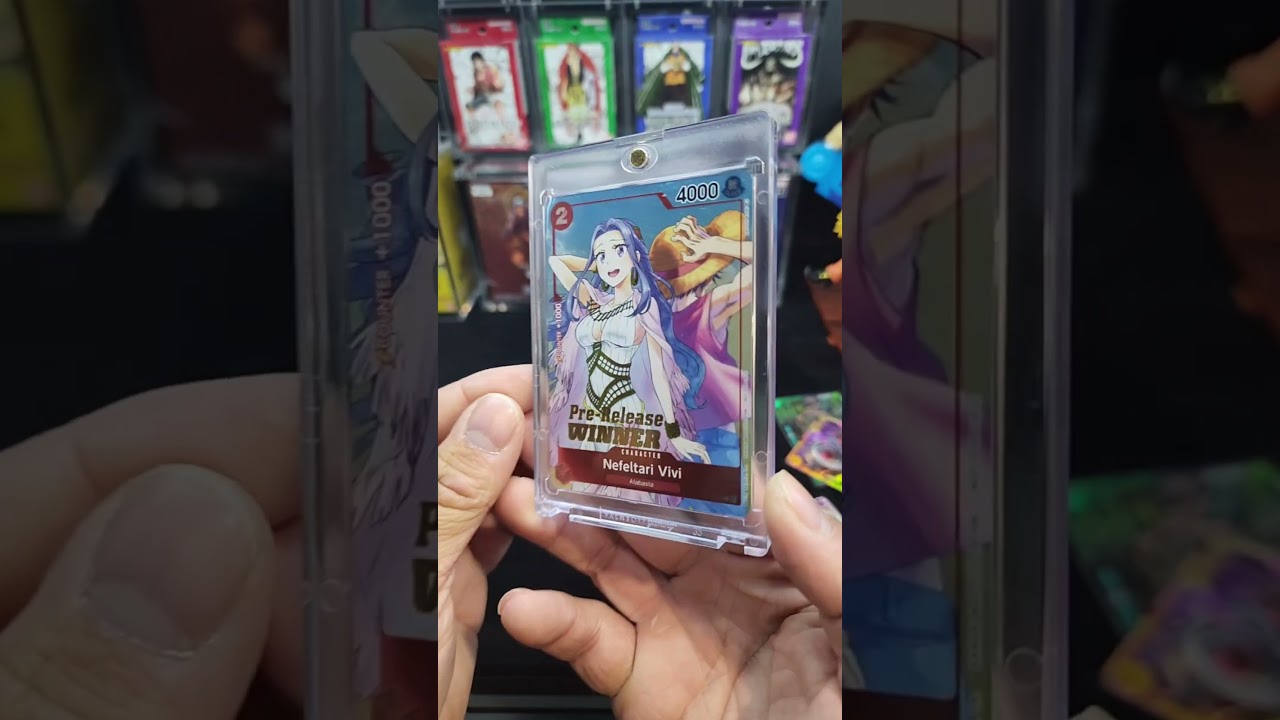 First look at the Pre release Winner card for One piece card game OP03 