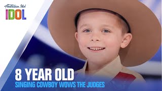 Kid Cowboy WOWs Judges! 🤠 8 year old Australian Idol Audition | Australian Idol