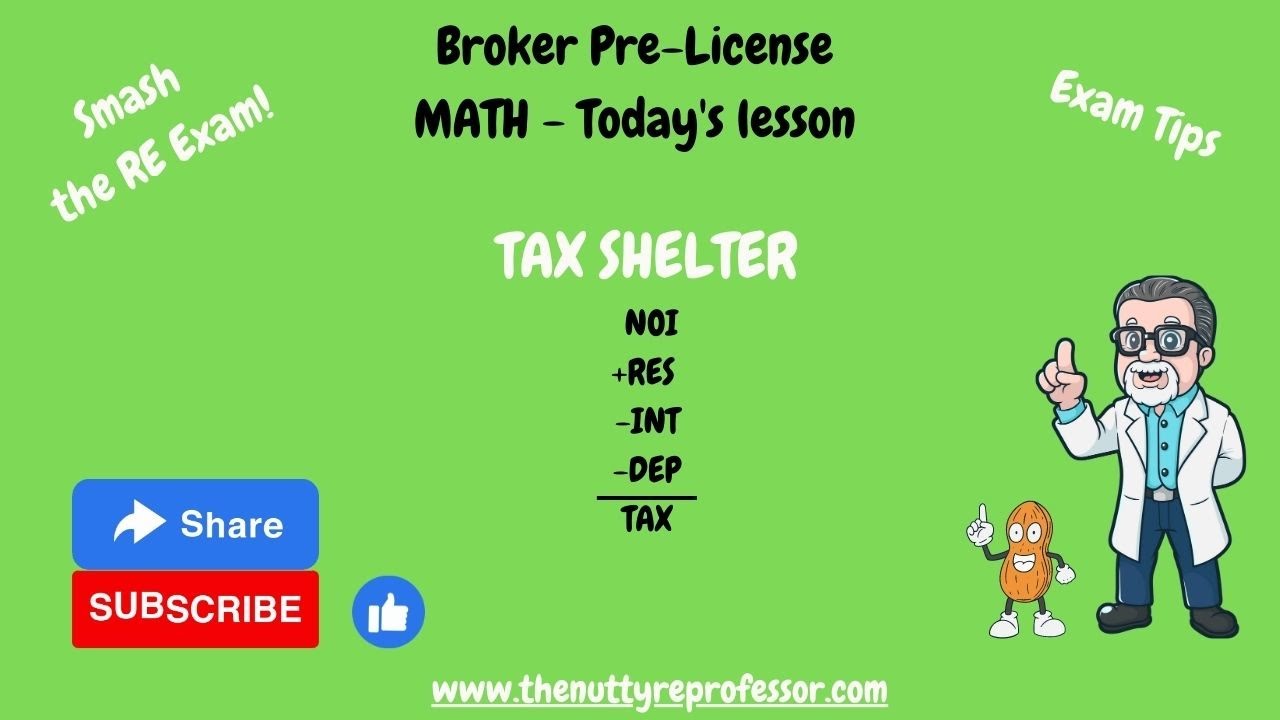 "TAX EFFECT" Real Estate BROKER Pre-License State Math Made Simple. 