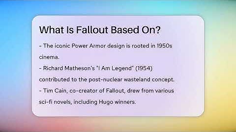 What Is Fallout Based On? - The SciFi Reel