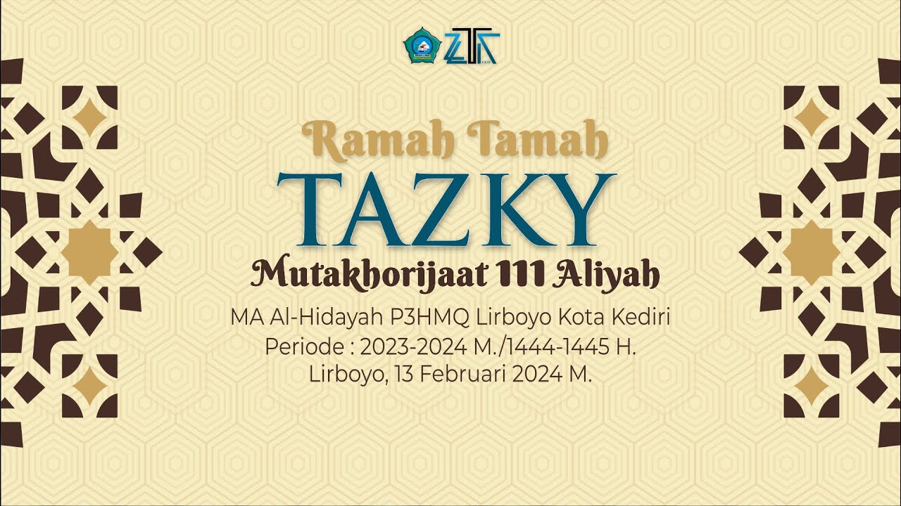 Ramah Tamah Mutakhorijaat TAZKY P3HMQ