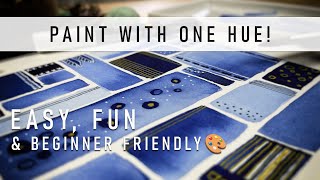 🖌️ HOW TO PAINT a Monochromatic Abstract Watercolor! 🎨 EASY AND FUN Tutorial!