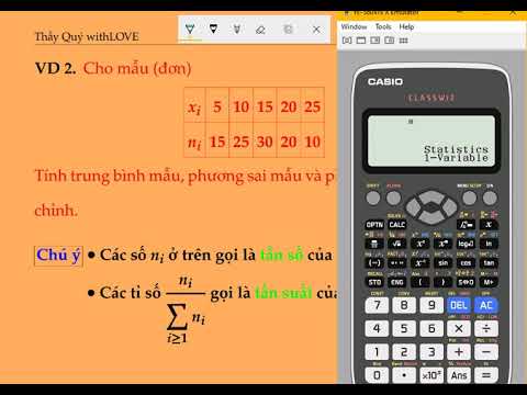 Video Thống Kê - Nhập số liệu bằng máy tính FX 580 - youtube