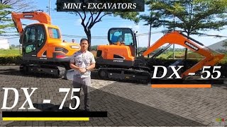 Perbedaan Mini Excavator Doosan DX 55 dan DX 75