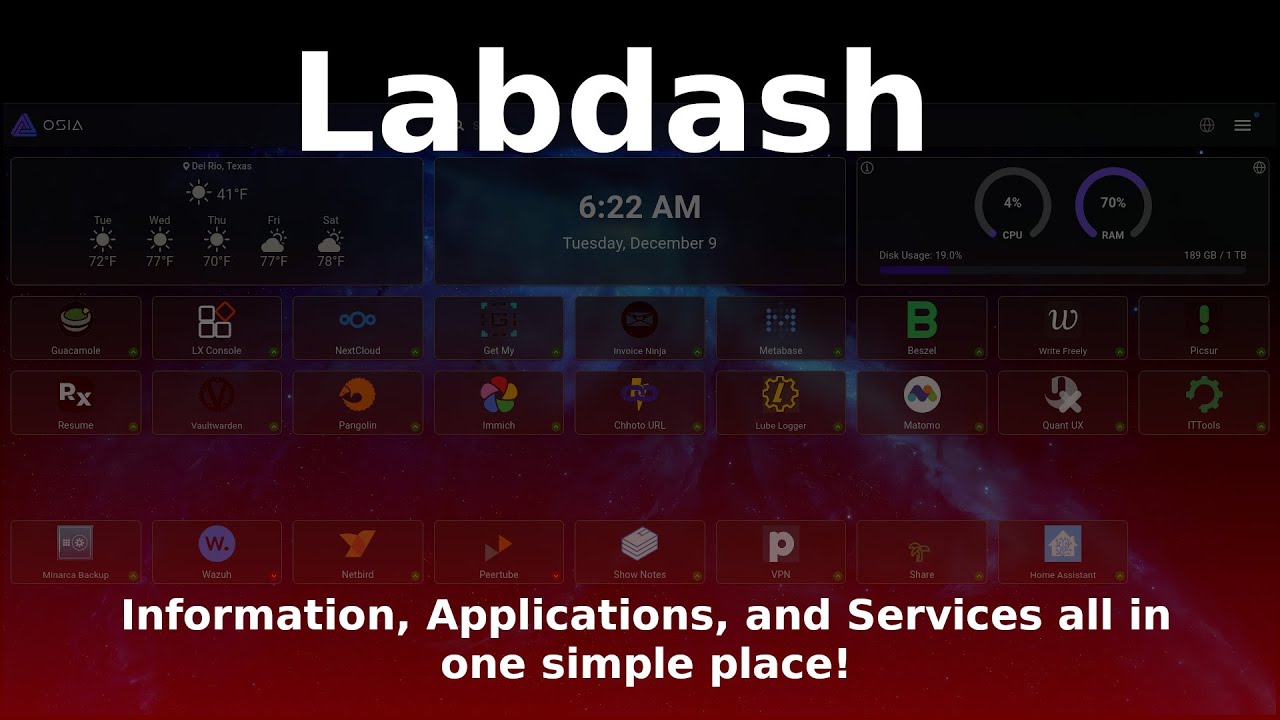 Labdash - a powerful, simple, dashboard. - YouTube