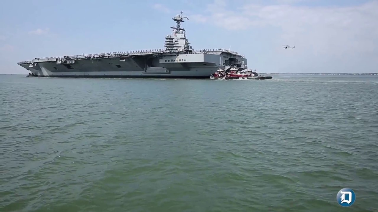 Gerald R Ford Returns From Sea Trials YouTube