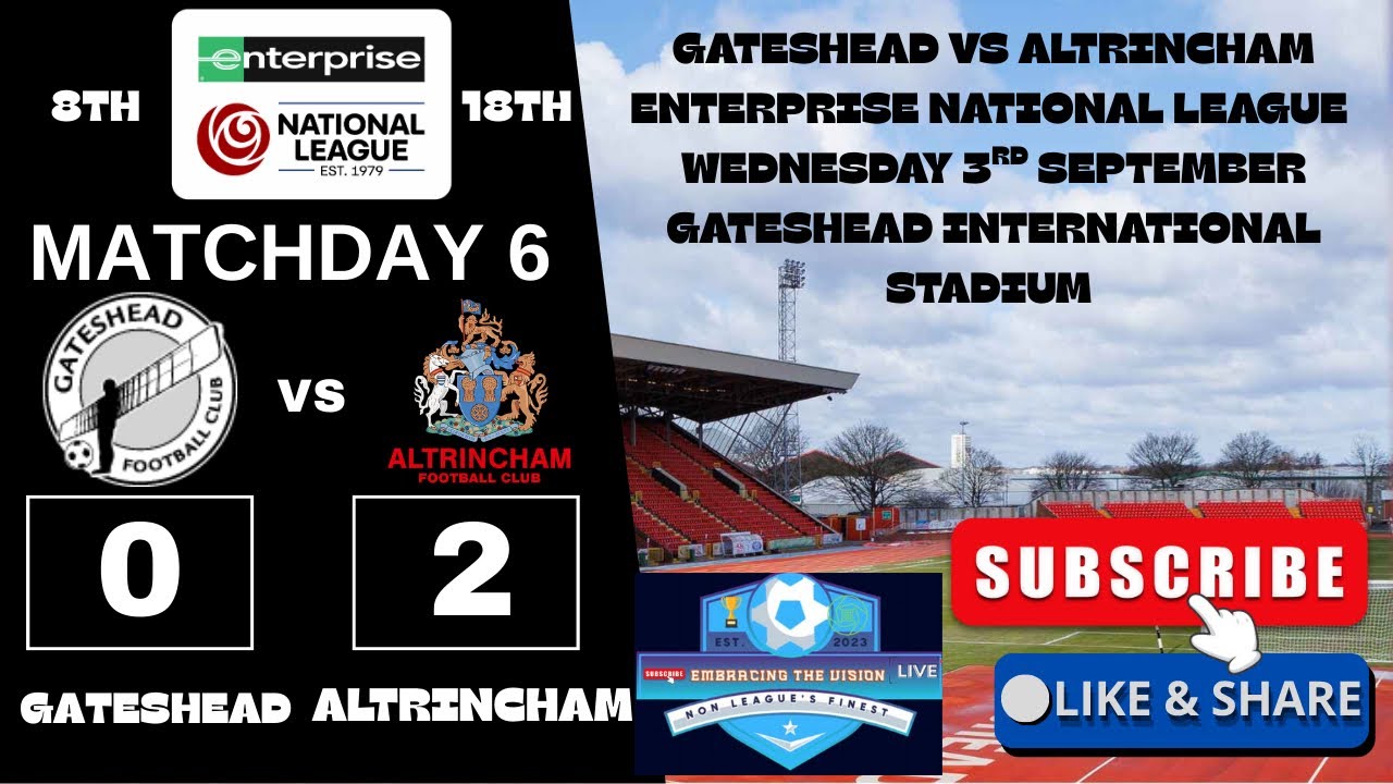 Robins Ease Past Frightened Tynesiders (Gateshead 0-2 Altrincham) 