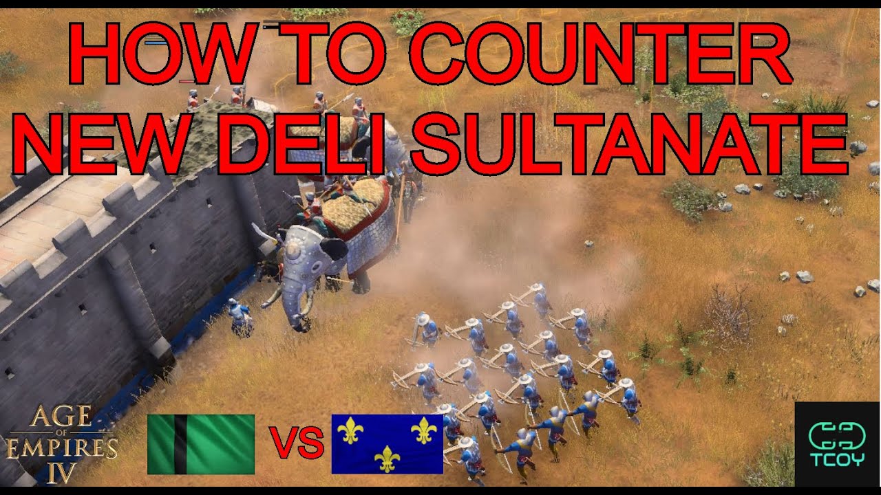 AOE4 FRENCH COUNTER TO DELI SULTANANTE GAMEPLAY FAST CASTLE YouTube
