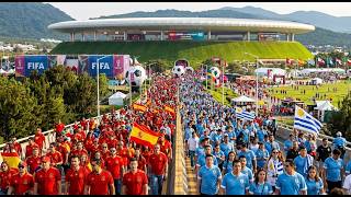 This is what THE LAST WORLD CUP MATCH IN GUADALAJARA JALISCO between Spain and Uruguay was like