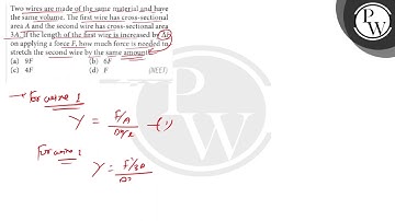 Two wires are made of the same material and have the same volume. T...