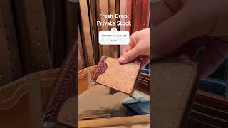 Private Stock just dropped! Unique shell cordovan pieces #wallet #leather #leatherwallet