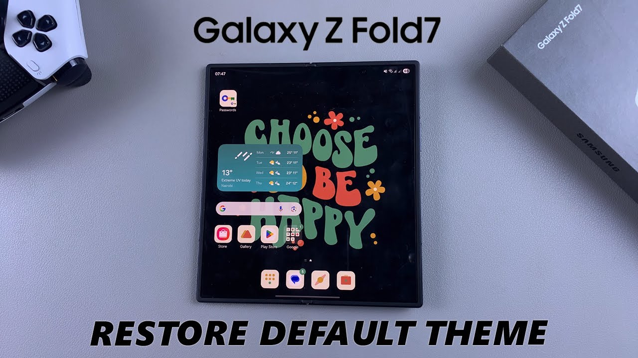 How To Revert Back To Default Theme On Samsung Galaxy Z Fold 7 - YouTube
