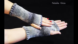 БАЗОВЫЕ МИТЕНКИ ДЛЯ НАЧИНАЮЩИХ за 2 часа ! /knitted mitts/gestrickte Handschuhe