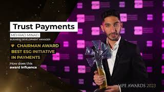 MPE Awards 2023 - Chairman award - Best ESG initiative in payments - Trust Payments