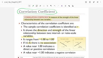 Ch 13 Correlation and Linear Regression