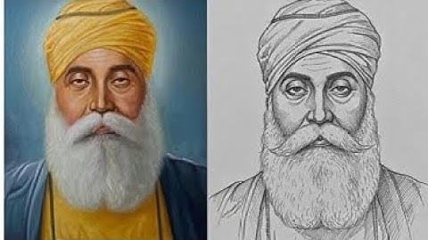 Easy Guru Nanak Dev ji drawing| how to draw Guru Nanak Dev ji #gurunanakdevji 