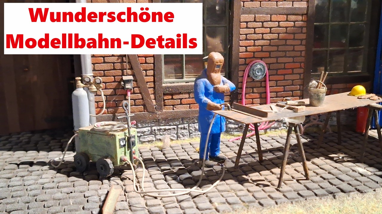 Modellbahn Ausstellung, sehenswerte Anlage der IG Modellbahn Schkeuditz mit wunderschönen Details