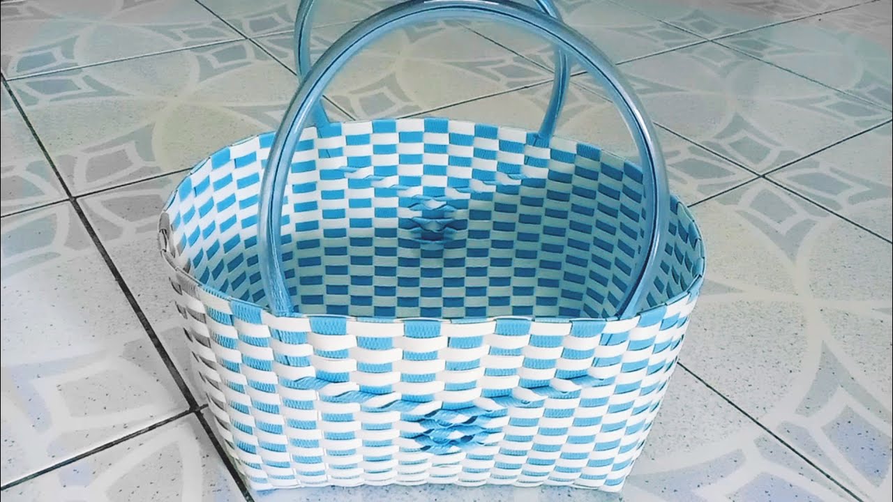 D.I.Y. Tutorial Anyaman Bakul Plastik Belah 2 Dan Tidak Belah Paling simple/how to